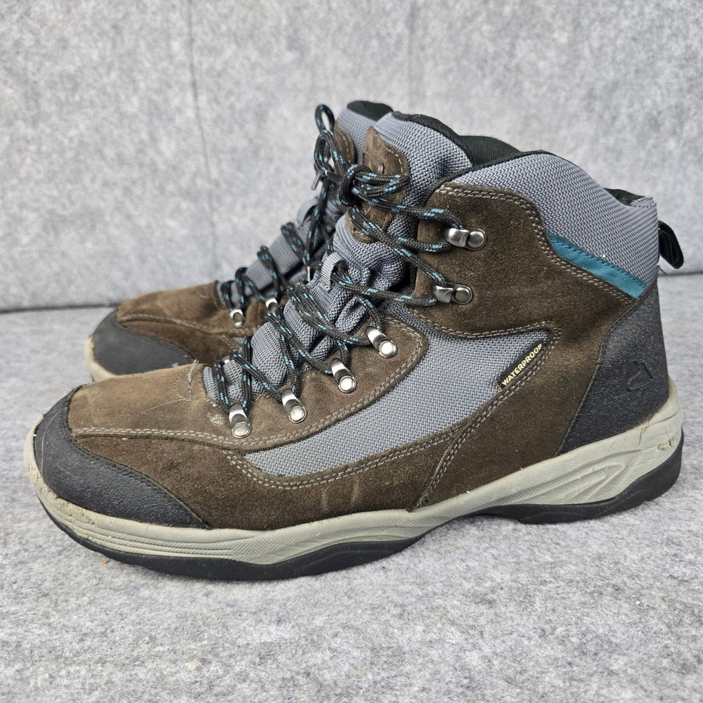 Ozark Trail Hiking Boots Mens 13 Brown Waterproof Mid Top Suede Mesh MNOT41EZ004